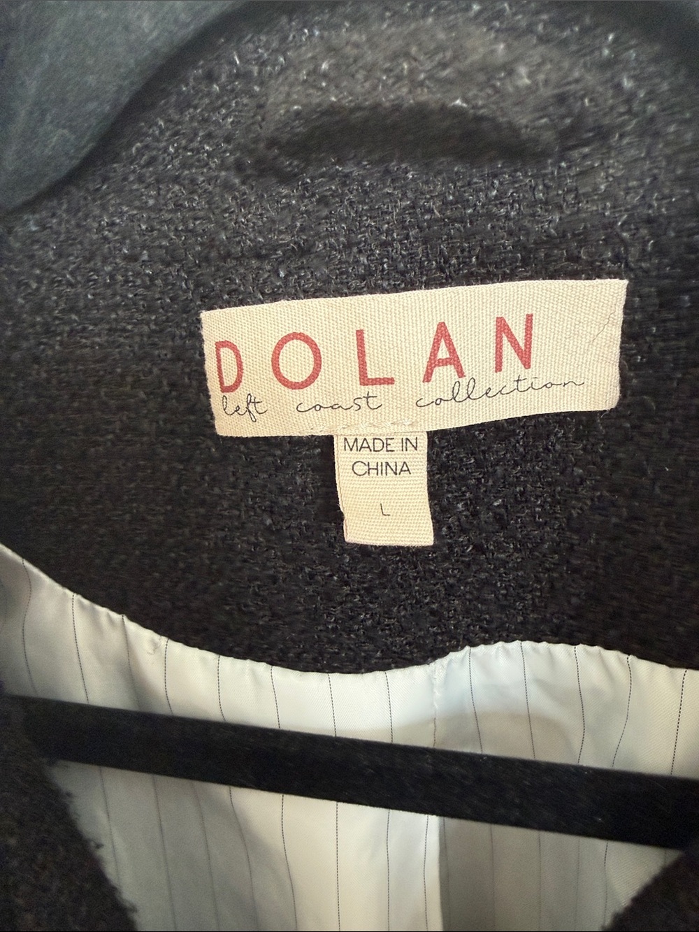dolan Black Tweed Cropped Button Jacket from Anthropologie - Picture 2 of 4